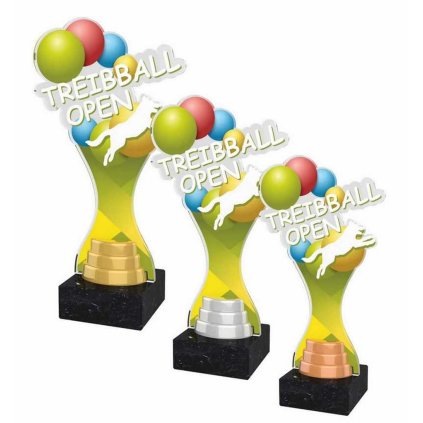 Akrylátová trofej ACBTM65 | Kynologie (Výška cm 23,5, Barva bronz, Štítek na pohár 70x25)