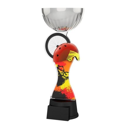Akrylátová trofej ACUPCSMINIM45 | Cyklistika (Výška cm 20,5, Štítek na pohár 40x16)