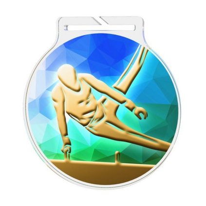 Akrylátová medaile MDA60M44 | Gymnastika (Stuha ST18)