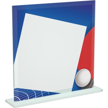 Skleněná trofej CRT20000M14 | Stolní tenis (Výška cm 15, Laserové gravírování Laserové gravírování 90, UV tisk sklo UV tisk sklo 90)
