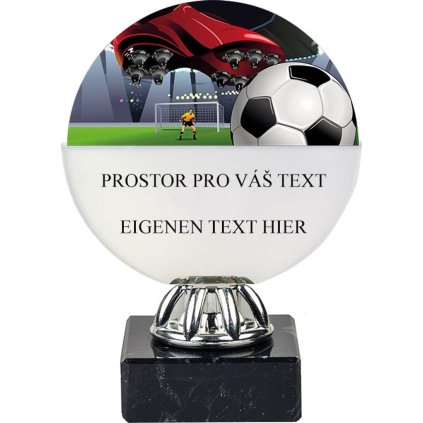 Akrylátová trofej ACL6NM02 | Fotbal (Výška cm 10, Štítek na pohár 48x16)