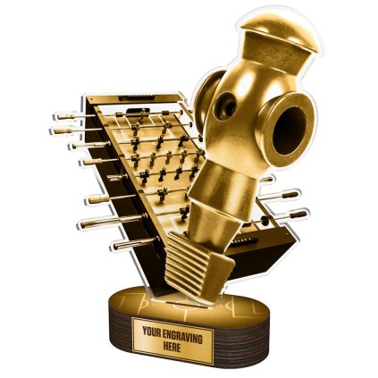 Akrylátová trofej TLR2023303 | Stolní fotbal (Výška cm 22, Štítek na pohár NF, 50x38 D)