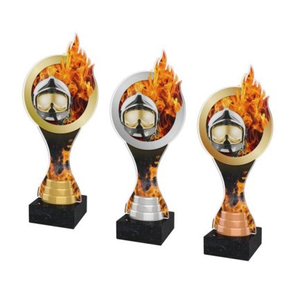 Akrylátová trofej ACBTM20 | Hasiči (Výška cm 23,5, Barva bronz, Štítek na pohár 70x25)
