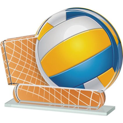 Akrylátová trofej ACTS0200M21 | Volejbal (Výška cm 10,5, Štítek na pohár 90x16)