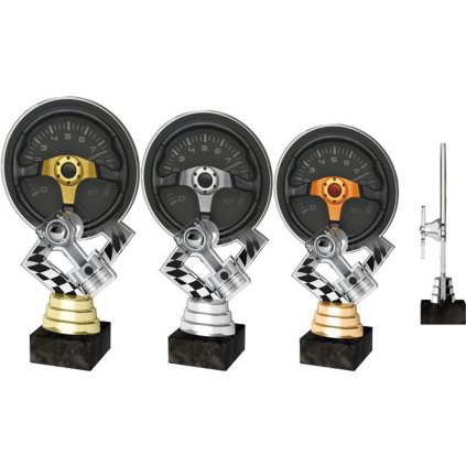 Akrylátová trofej ACTR0014 | Motorsport (Výška cm 19,5, Barva bronz, Štítek na pohár 60x25)
