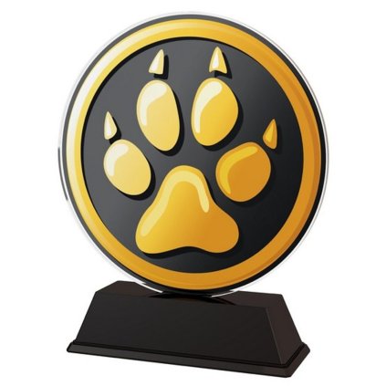 Akrylátová trofej AKECC001M5 | Kynologie (Výška cm 9, Štítek na pohár 53x17)