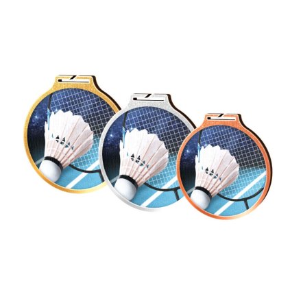 Medaile MDAWR002M09 | Badminton (Průměr cm 7, Barva bronz, Stuha ST1)