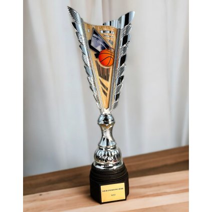 Sportovní pohár SL2 | Basketball (Výška cm 38, Barva bronzový akryl, Štítek na pohár 38x30 D, NF)