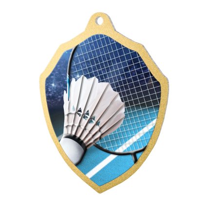 Kovová medaile MDM02M09 | Badminton (MD průměr 6, Barva bronz, Stuha ST1)