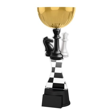 Akrylátová trofej ACUPCGMINIM52 | Šachy (Výška cm 20,5, Štítek na pohár 40x16)