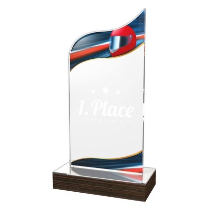 Akrylátová trofej WPLA525 | Motorsport (Výška cm 19,5, Vložit text či logo na trofej 55kč)