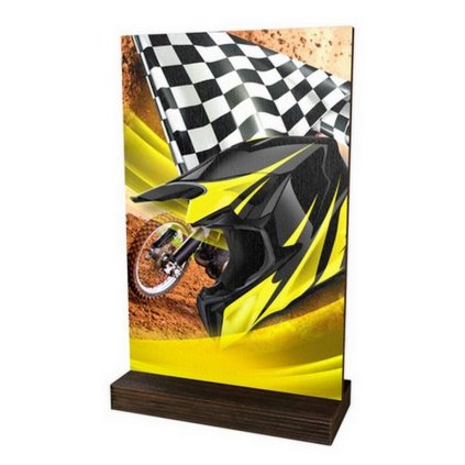 Dřevěná plaketa WPLA01M13 | Motorsport (Výška cm 23, Vložit text či logo na trofej 55kč, Štítek na pohár 85x16 D)