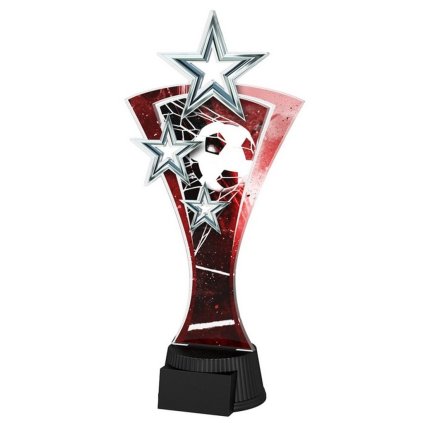 Akrylátová trofej ASTARR001M01 | Fotbal (Výška cm 20, Štítek na pohár 40x16)