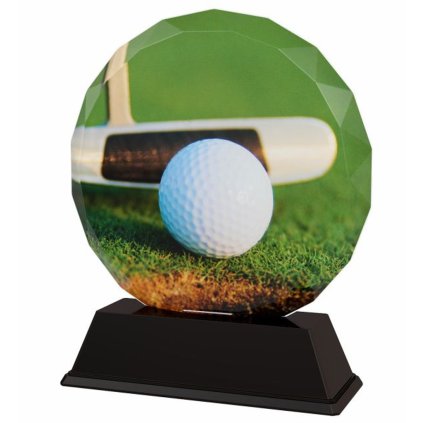 Akrylátová trofej ACER2017M8 | Golf (Výška cm 13, Štítek na pohár 99x22)