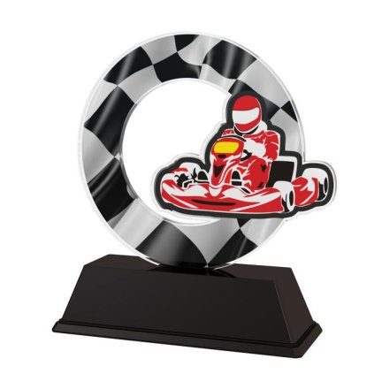 Akrylátová trofej ACLC2101M34 | Motorsport (Výška cm 8,5, Štítek na pohár 53x17)