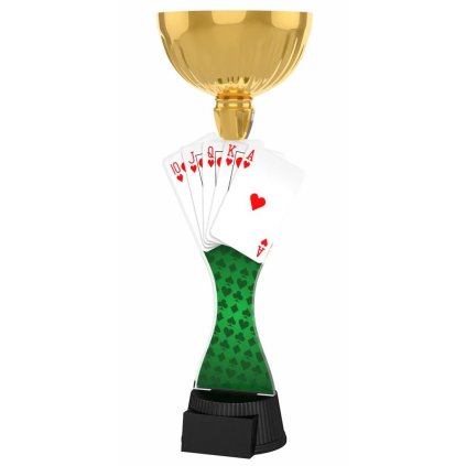 Akrylátová trofej ACUPCGM34 | Karty (Výška cm 28,5, Štítek na pohár 45x25, Vložit text či logo na trofej 55kč)