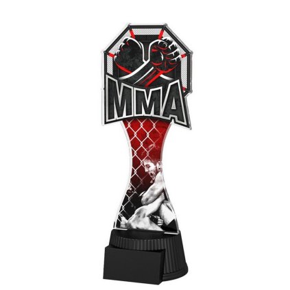 Akrylátová trofej ACUTCM80 | Bojová umění (Výška cm 19, Štítek na pohár 40x16)