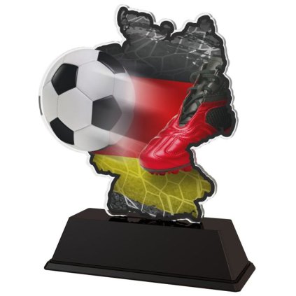 Akrylátová trofej LAC001M2 | Fotbal (Výška cm 13, Štítek na pohár 99x22)