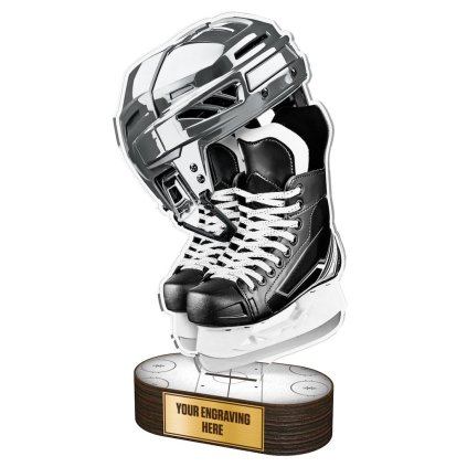 Akrylátová trofej TLR2023292 | Hokej (Výška cm 22, Štítek na pohár NF, 50x38 D)