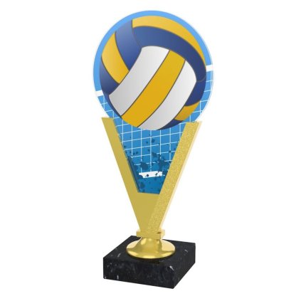 Akrylátová trofej AKEV001M9 | Volejbal (Barva bronz, Štítek na pohár 60x16)