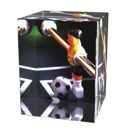 Skleněná trofej CR3065M12 | Stolní fotbal (Výška cm 8, Laserové gravírování Laserové gravírování 90, UV tisk sklo UV tisk sklo 90)