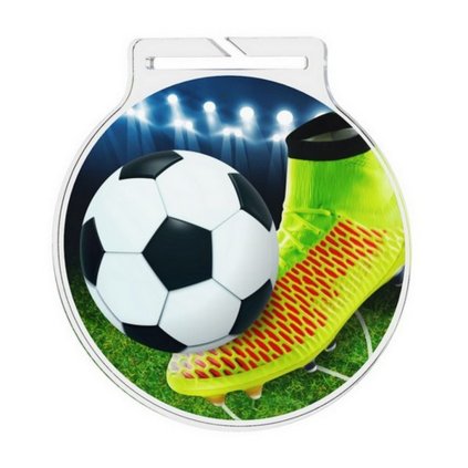 Akrylátová medaile MDA60M02 | Fotbal (Stuha ST18)