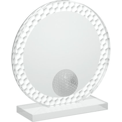 Golfová trofej CRG5024M2 | Golf (Výška cm 10, Laserové gravírování Laserové gravírování 180, UV tisk sklo UV tisk sklo 180)