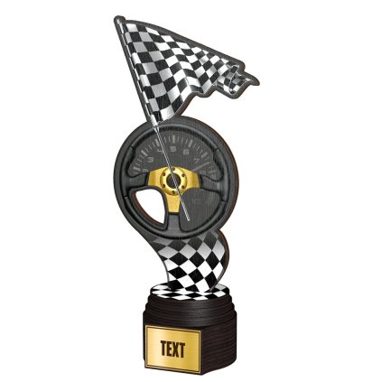 Dřevěná trofej ACTCW020 | Motorsport (Výška cm 24,5, Štítek na pohár 38x30 D)