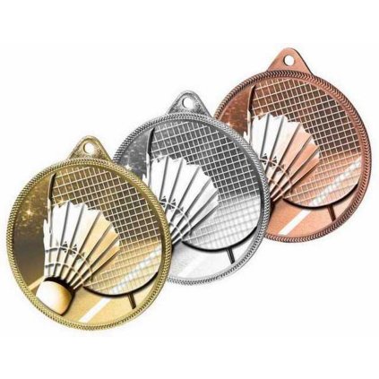 Medaile MDLR001M09 | Badminton (Barva zlato, Stuha ST14)