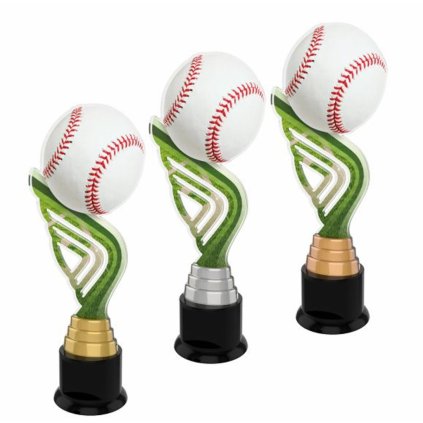 Akrylátová trofej ACTA0002M17 | Baseball (Výška cm 27, Barva bronz, Štítek na pohár 65x30)