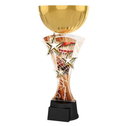 Akrylátová trofej ASTARCUPMINIM02 | Basketball (Výška cm 21,5, Štítek na pohár 40x16)