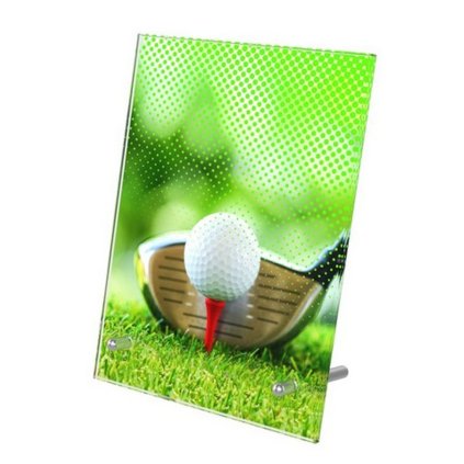 Golfová trofej CRG4061M08 | Golf (Výška cm 12, Laserové gravírování Laserové gravírování 90, UV tisk sklo UV tisk sklo 90)