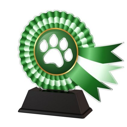 Akrylátová trofej AKECC002M10 | Kynologie (Výška cm 10, Štítek na pohár 53x17)