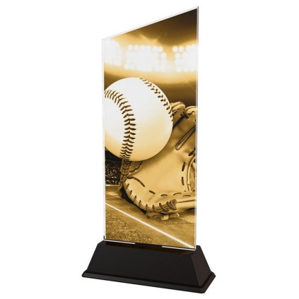 Akrylátová trofej CAS0117 | Baseball (Výška cm 16,5, Štítek na pohár 79x20, 50x17)