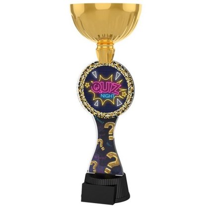 Akrylátová trofej ACUPCGM102 | Quiz (Výška cm 28,5, Štítek na pohár 45x25, Vložit text či logo na trofej 55kč)