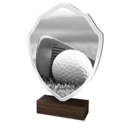 Dřevěná plaketa TFRW047 | Golf (Výška cm 10,5, Štítek na pohár STKZF,02,03,04,05)