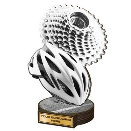 Dřevěná plaketa RWR156 | Cyklistika (Výška cm 16, Štítek na pohár 60x23)