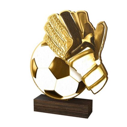 Dřevěná plaketa WF011 | Fotbal (Výška cm 13,5, Štítek na pohár 65x23)