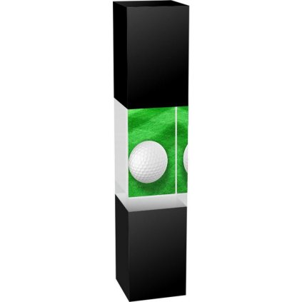 Skleněná trofej CRTG20275M01 | Golf (Výška cm 19, UV tisk sklo UV tisk sklo 90)