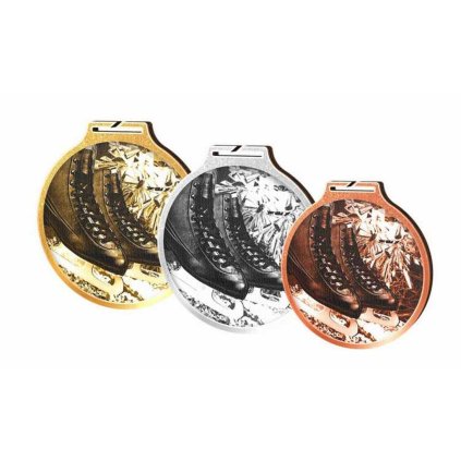 Medaile MDAWR002M35 | Krasobruslení (Průměr cm 7, Barva bronz, Stuha ST1)