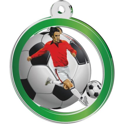 Akrylátová medaile MDA0020M44 | Fotbal (Stuha ST1, MD průměr 5)