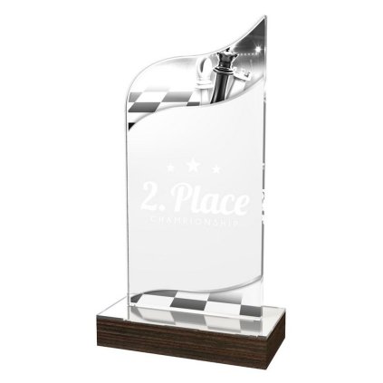 Akrylátová trofej WPLA563 | Šachy (Výška cm 19,5, Vložit text či logo na trofej 55kč)
