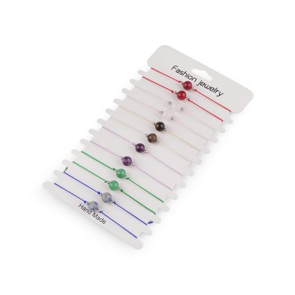 Náramek shamballa minerální korálek (Varianta 1 karneol, Balení 1 ks)