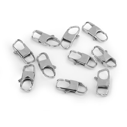 Karabinka z nerezové oceli 12x25 mm (Varianta platina, Balení 10 ks)