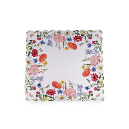 Prostírání textilní čtvercové 40x40 cm (Varianta 2 bílá levandule, Balení 2 ks)