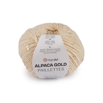 Pletací příze Alpaca Gold s flitry 50 g