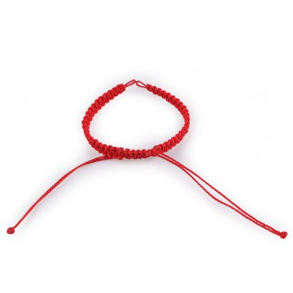 Polotovar na výrobu shamballa náramku (Varianta 3 červená, Balení 10 ks)