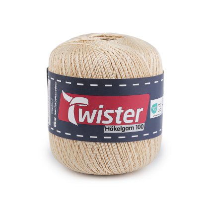 Bavlněná příze háčkovací Häkelgarn 100 g (Varianta 2 (020) béžová světlá, Balení 1 ks)