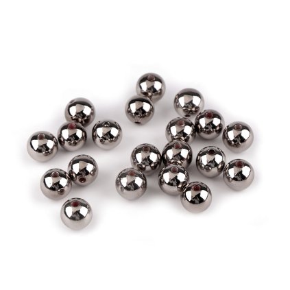Plastové korálky k vánočnímu tvoření Ø12 mm (Varianta 1 stříbrná, Balení 20 ks)