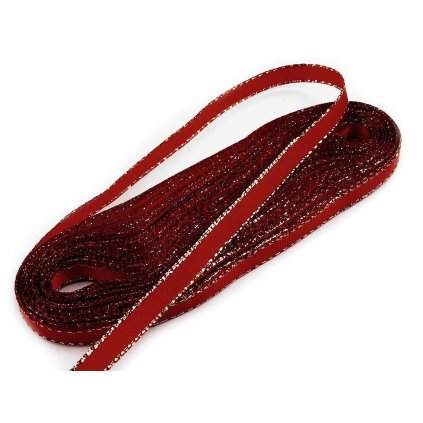 Stuha taftová šíře 9 mm s lurexem (Varianta 100 bílá stříbrná, Balení 10 m)